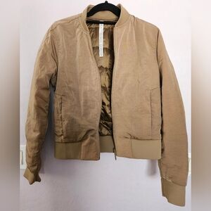 lululemon athletica Womens Light Brown Bomber Jacket